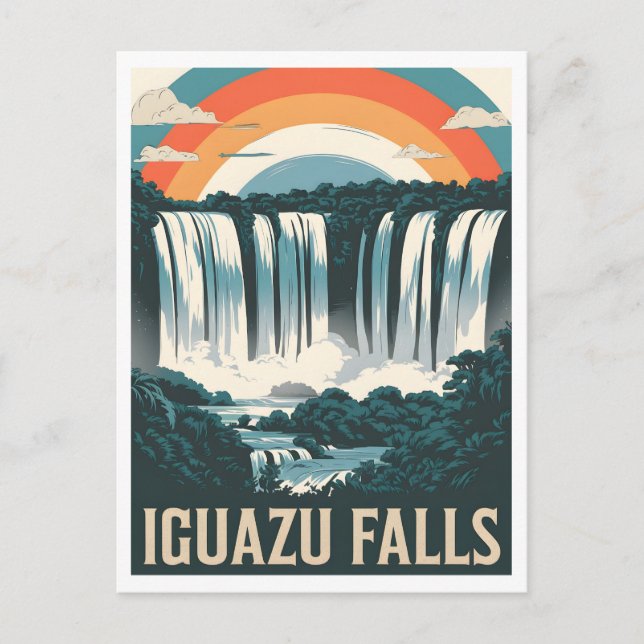 Iguazu Falls Vintage Postcard (Front)