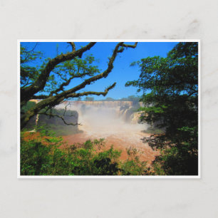 iguazu falls waters postcard