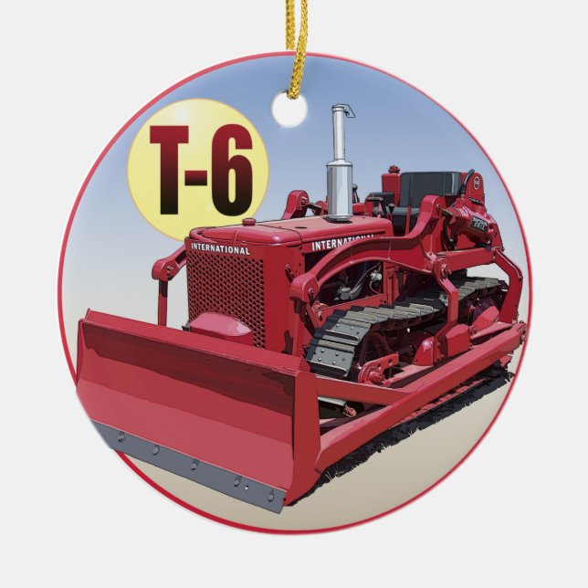 IH T-6 Crawler Ceramic Tree Decoration (Front)