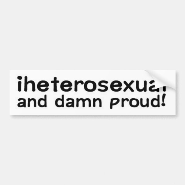 iheterosexual bumper sticker (Front)