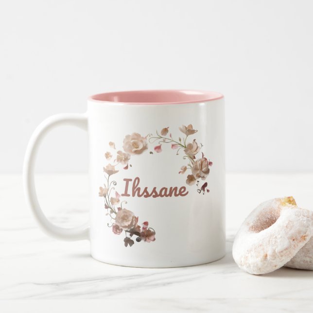 Ihssane Floral Mug (With Donut)