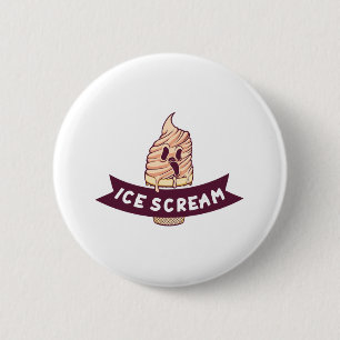 IIce Scream 6 Cm Round Badge