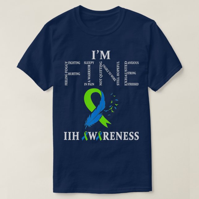 IIH Warrior, Idiopathic Intracranial Hypertension  T-Shirt (Design Front)
