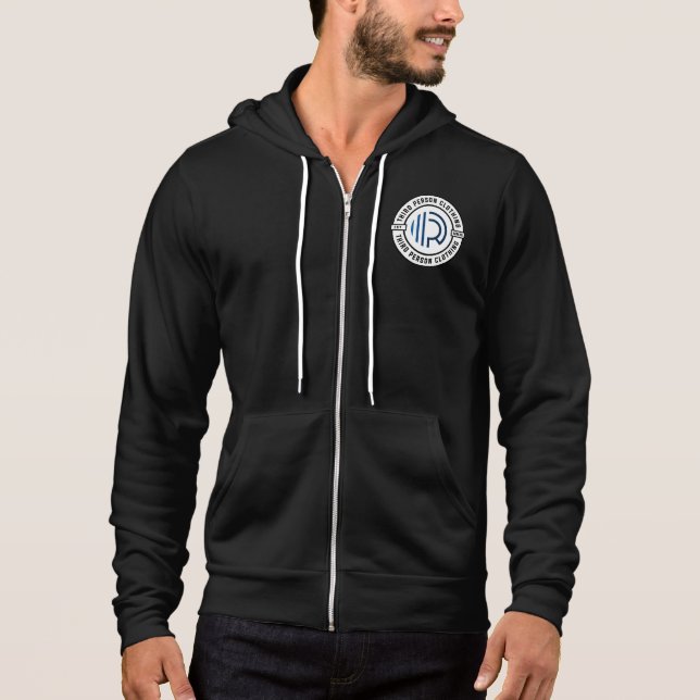 IIIRD Classic Circle w border & White Background  Hoodie (Front)