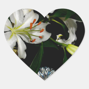 Iirsh Design -Brass and Flower Collection Heart Sticker