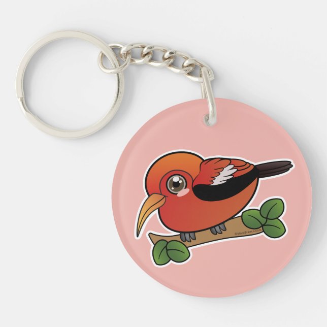 Iiwi Hawaii Forest Bird  Key Ring (Front)