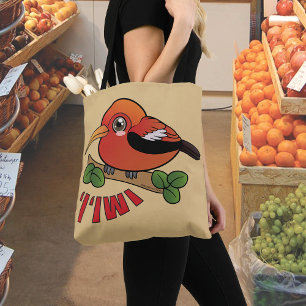 Iiwi Hawaii Forest Bird Tote Bag