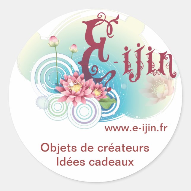 Ijin Classic Round Sticker (Front)