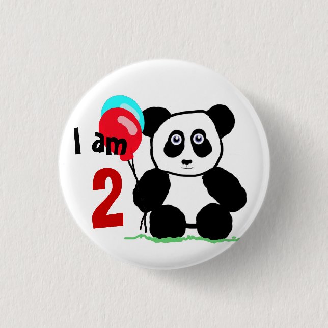 Ik ben 2 verjaardag 3 cm round badge (Front)