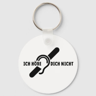 Ik ben doof. Doven, slechthorend. Lip lezen Key Ring