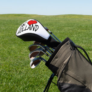 Ik Heart Holland bk on wt dccnt Golf Head Cover