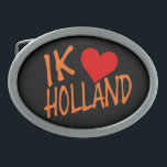 Ik Heart Holland or on bk bbt Belt Buckle<br><div class="desc">Ik Heart Holland or on black belt buckle

Design © Trinkets and Things 2022 - AHP Design. All Rights Reserved.</div>