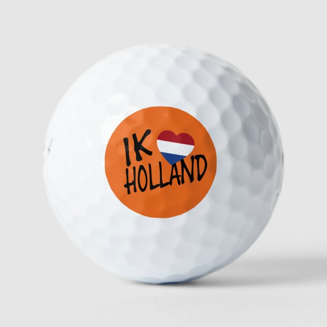 Ik Heartflag Holland bk on or be6 gbcnt Golf Balls (Front)
