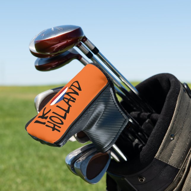 Ik Heartflag Holland bk on or pccnt Golf Head Cover (In Situ)