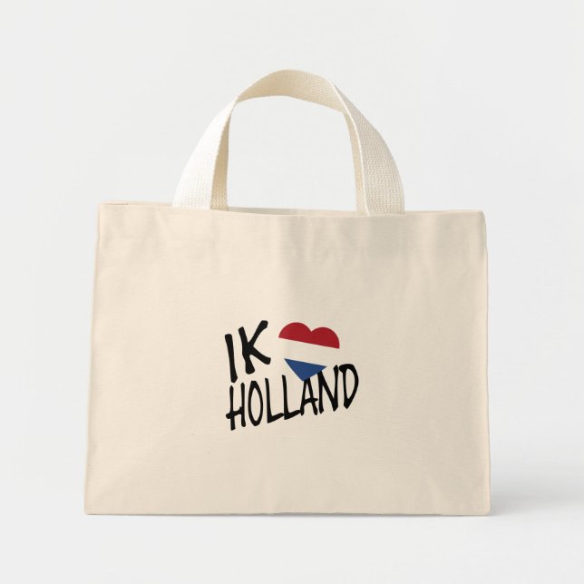 Ik Heartflag Holland bk ttcnt Mini Tote Bag (Front)