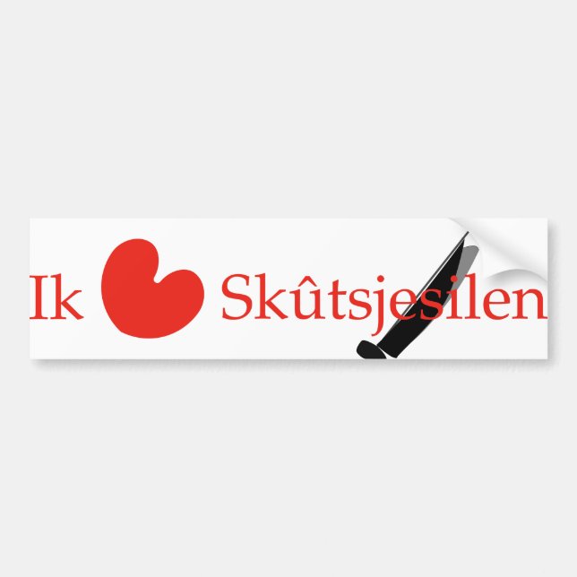 Ik hou van Skutsjesilen. Bumper Sticker (Front)
