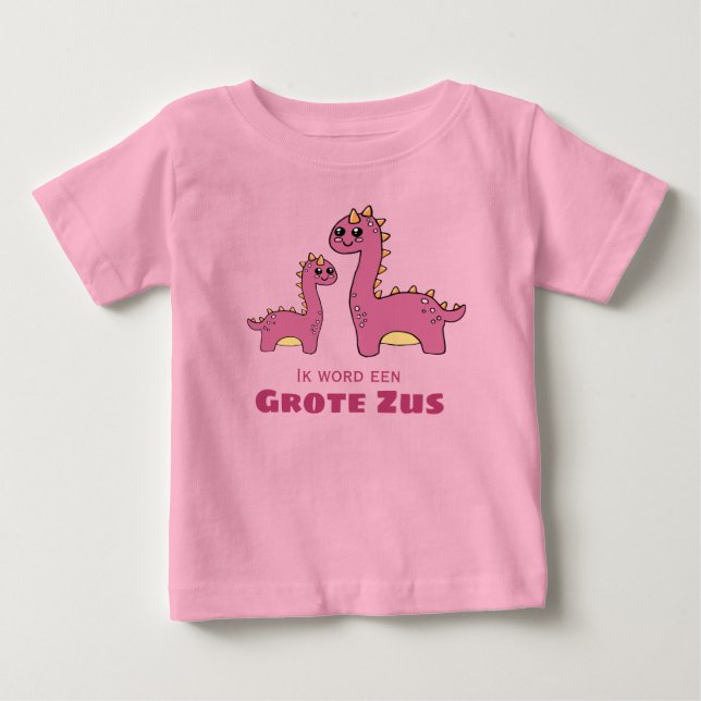 Ik word een grote zus baby T-Shirt (Front)
