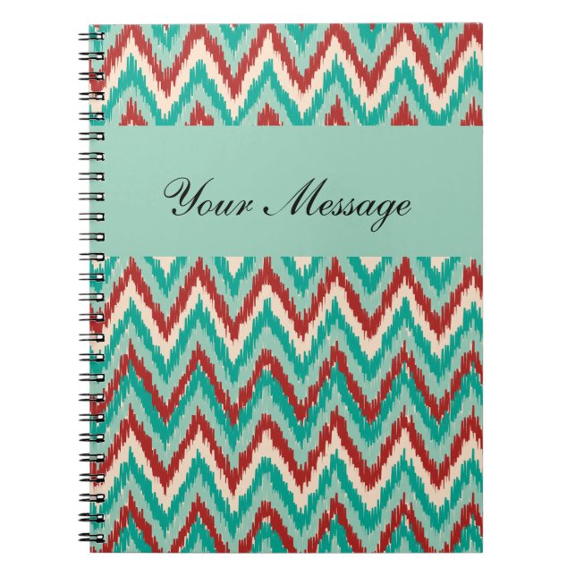 ikat7-2013colors.png spiral notebook (Front)