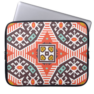 Ikat Aztec: Ethnic Striped Texture Laptop Sleeve
