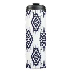 Ikat Boho Aztec Textile Motif Thermal Tumbler