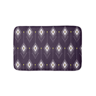 Ikat Chandelier Pattern: Vintage Textile Design Bath Mat