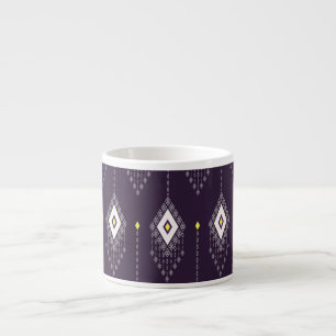 Ikat Chandelier Pattern: Vintage Textile Design Espresso Cup