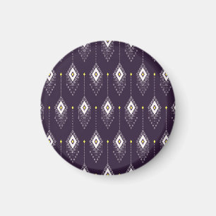 Ikat Chandelier Pattern: Vintage Textile Design Magnet