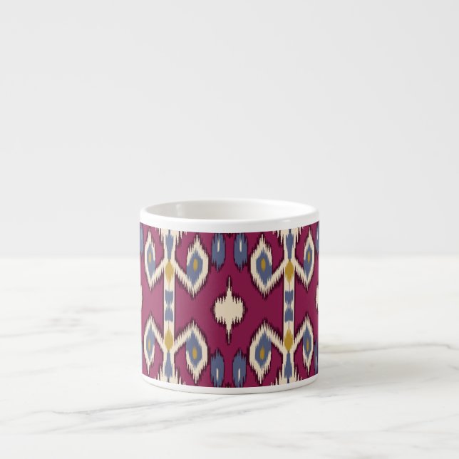 Ikat Chevron: Ethnic Elegance Espresso Cup (Front)