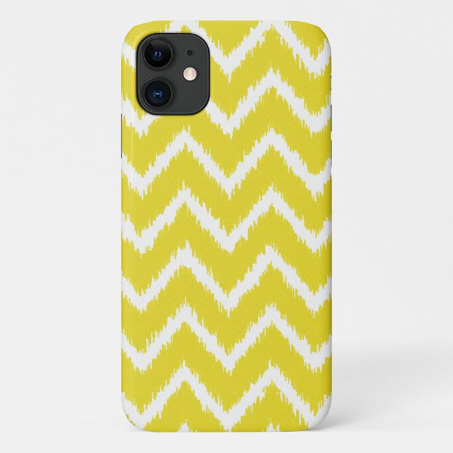 Ikat Chevrons - Mustard yellow and white Case-Mate iPhone Case (Back)