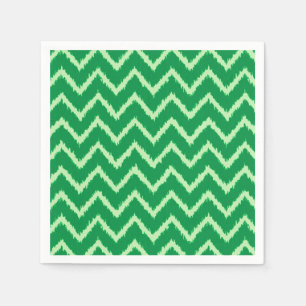 Ikat Chevrons - Pine and light green Napkin