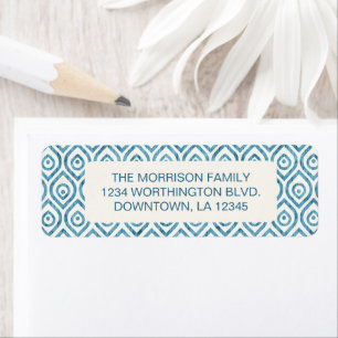 Ikat custom return address label