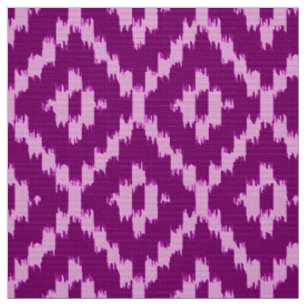 Ikat Diamond Pattern - Amethyst purple and orchid Fabric