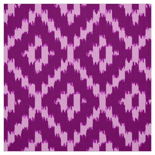 Ikat Diamond Pattern - Amethyst purple and orchid Fabric (Swatch)