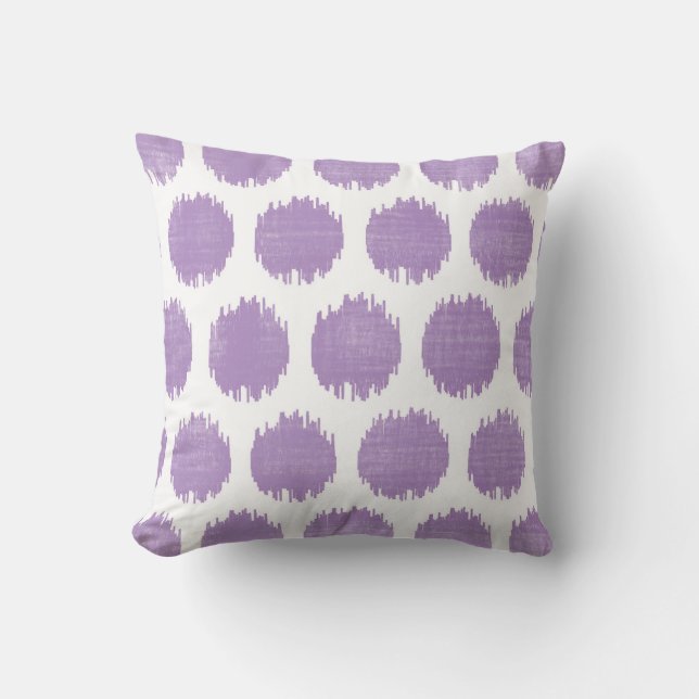 Ikat Dots, Lilac Cushion (Front)