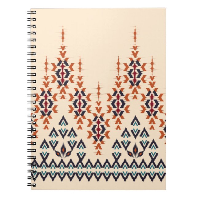 Ikat ethnic abstract beautiful art. Ikat seamless  Notebook (Front)