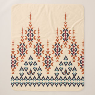Ikat ethnic abstract beautiful art. Ikat seamless  Sherpa Blanket