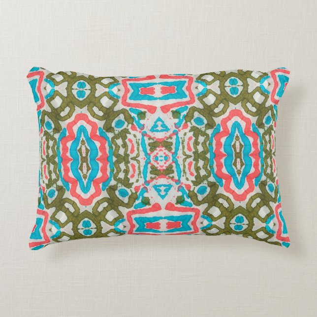 Ikat Ethnic Abstract Pattern. Shaman Pattern. Peni Decorative Cushion (Front)