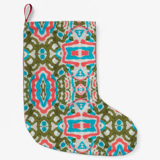 Ikat Ethnic Abstract Pattern. Shaman Pattern. Peni Small Christmas Stocking