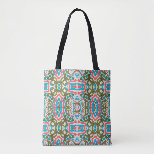 Ikat Ethnic Abstract Pattern. Shaman Pattern. Peni Tote Bag (Front)