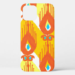 Ikat fabric pattern iPhone 12 case