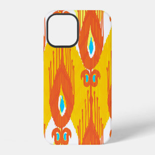 Ikat Fabric Pattern: Ethnic Vintage Design. iPhone 12 Case