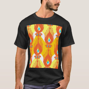 Ikat Fabric Pattern: Ethnic Vintage Design. T-Shirt