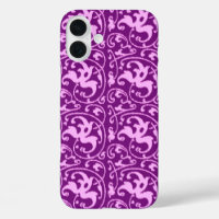 Ikat Floral Damask - Orchid and Purple