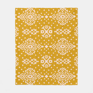 Ikat folklore ornament - ethnic texture. fleece blanket
