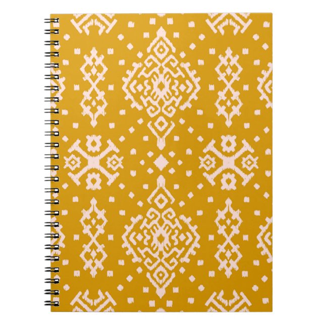 Ikat folklore ornament - ethnic texture. notebook (Front)