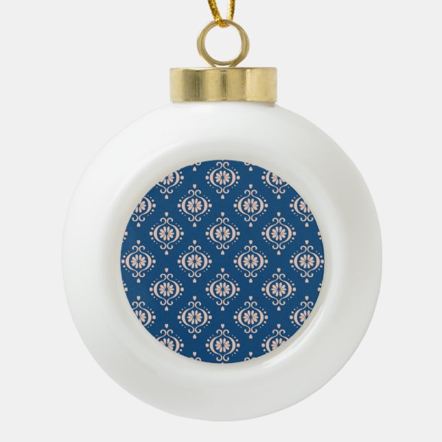 Ikat Geometric Folklore Damask Ornament (Front)