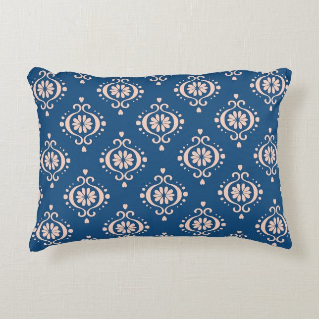 Ikat Geometric Folklore Damask Ornament Decorative Cushion (Front)