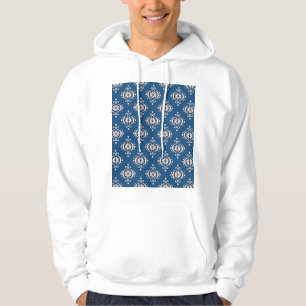 Ikat Geometric Folklore Damask Ornament Hoodie