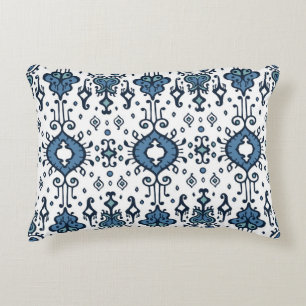Ikat geometric folklore ornament. Oriental vintage Decorative Cushion