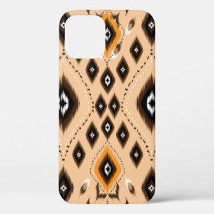Ikat geometric folklore ornament. Tribal ethnic te iPhone 12 Case
